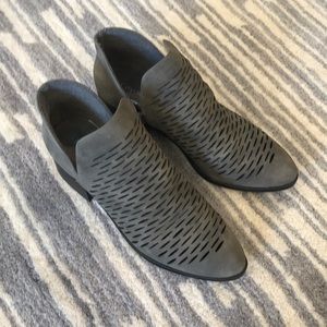Gray cut out booties Size 7